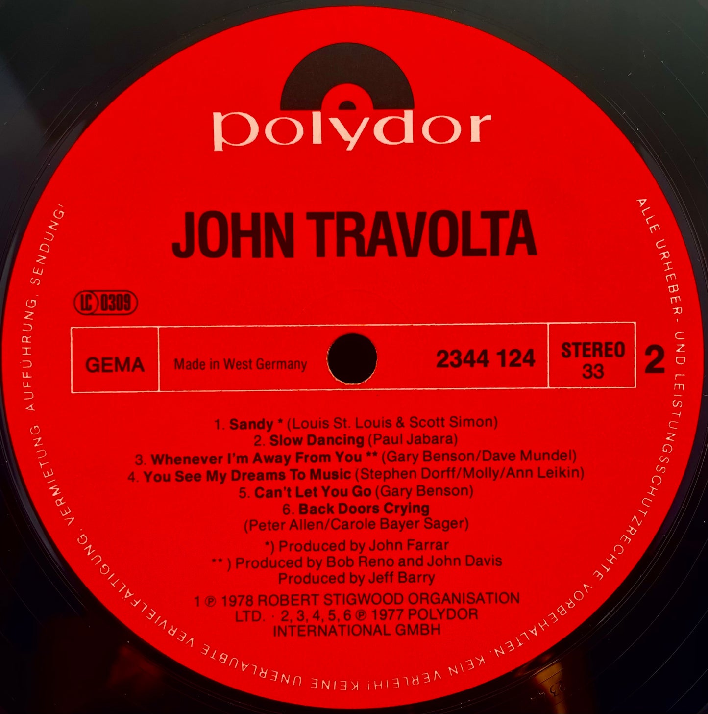 John Travolta – John Travolta ‎ - USED Vinyl LP