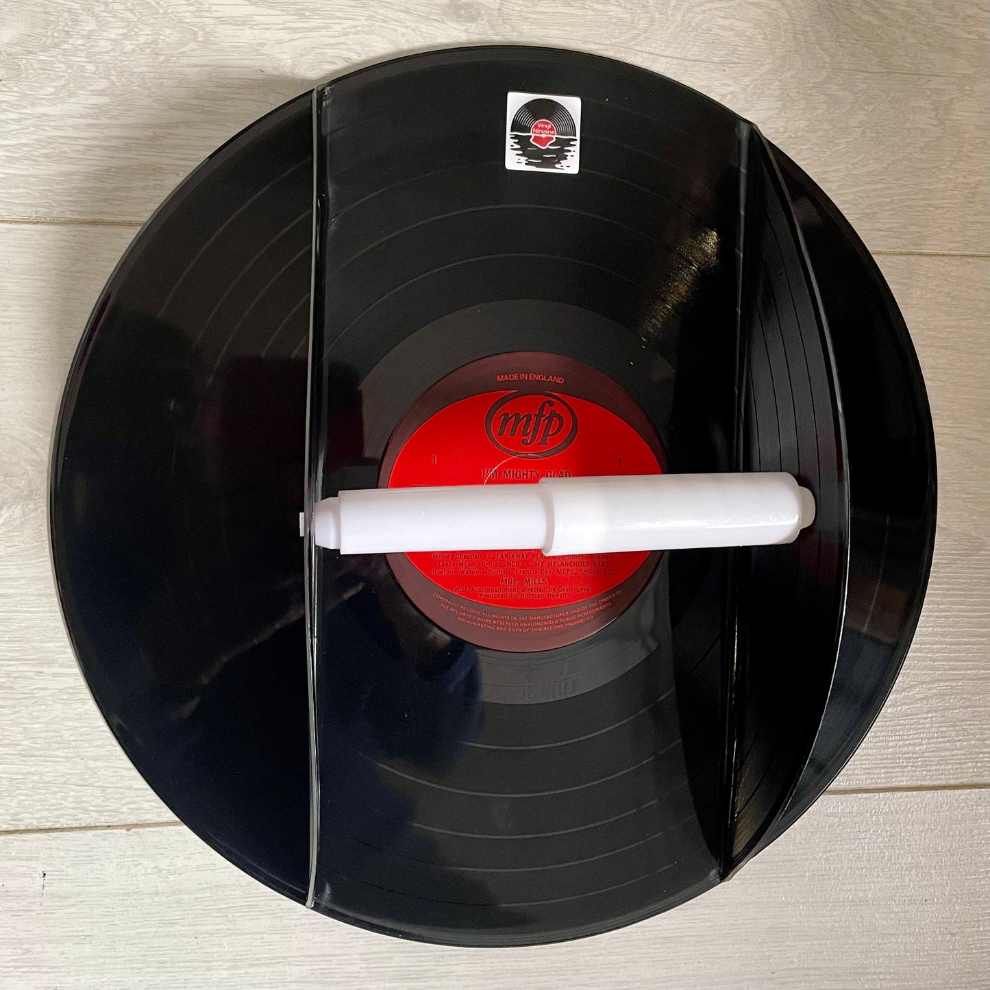 The 'Music For Pleasure' Vinyl Record Toilet Roll Holder