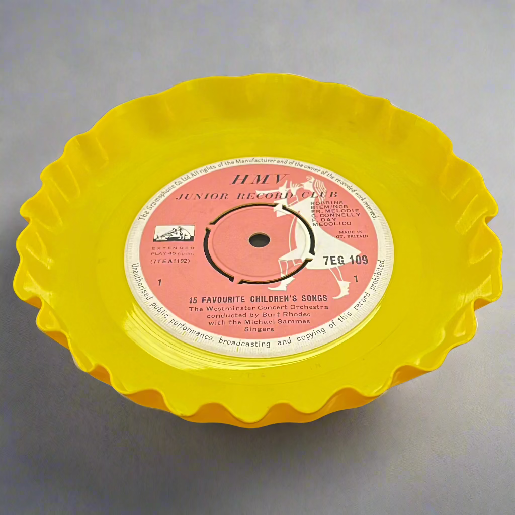 The 'Yellow Junior’ 7" Vinyl Record Bowl