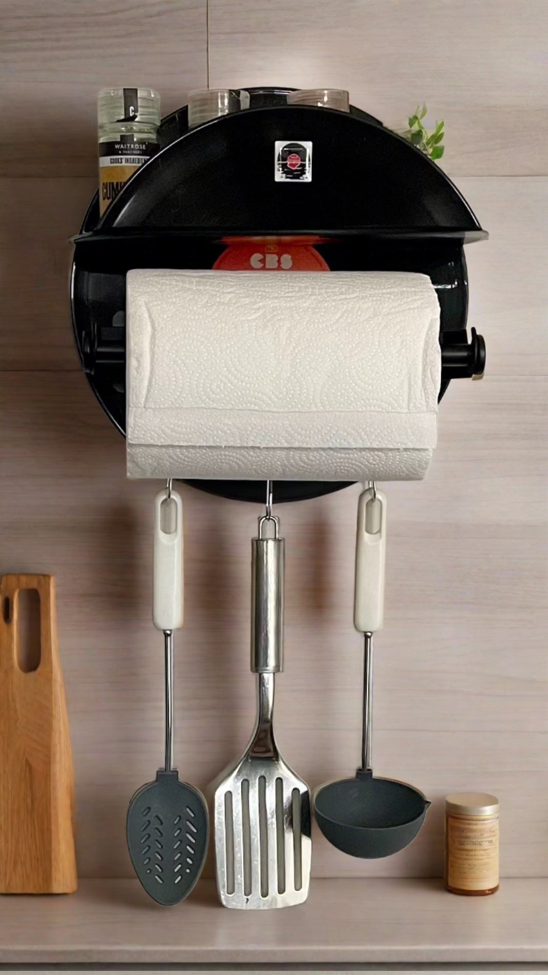 The 'CBS' Vinyl Record Kitchen Roll Holder