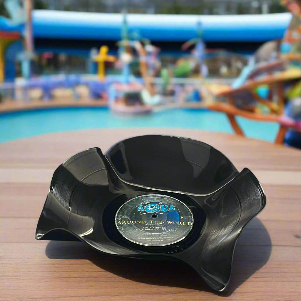 The 'Aqua’ 12" Vinyl Record Bowl