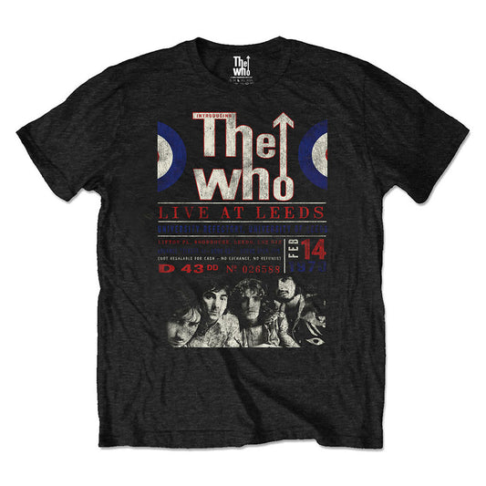 THE WHO UNISEX T-SHIRT: LIVE AT LEEDS '70 (ECO-FRIENDLY) - SMALL