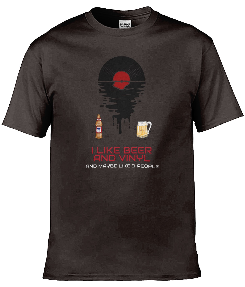 I Like Beer & Vinyl - 3 - Gildan Softstyle T-Shirt