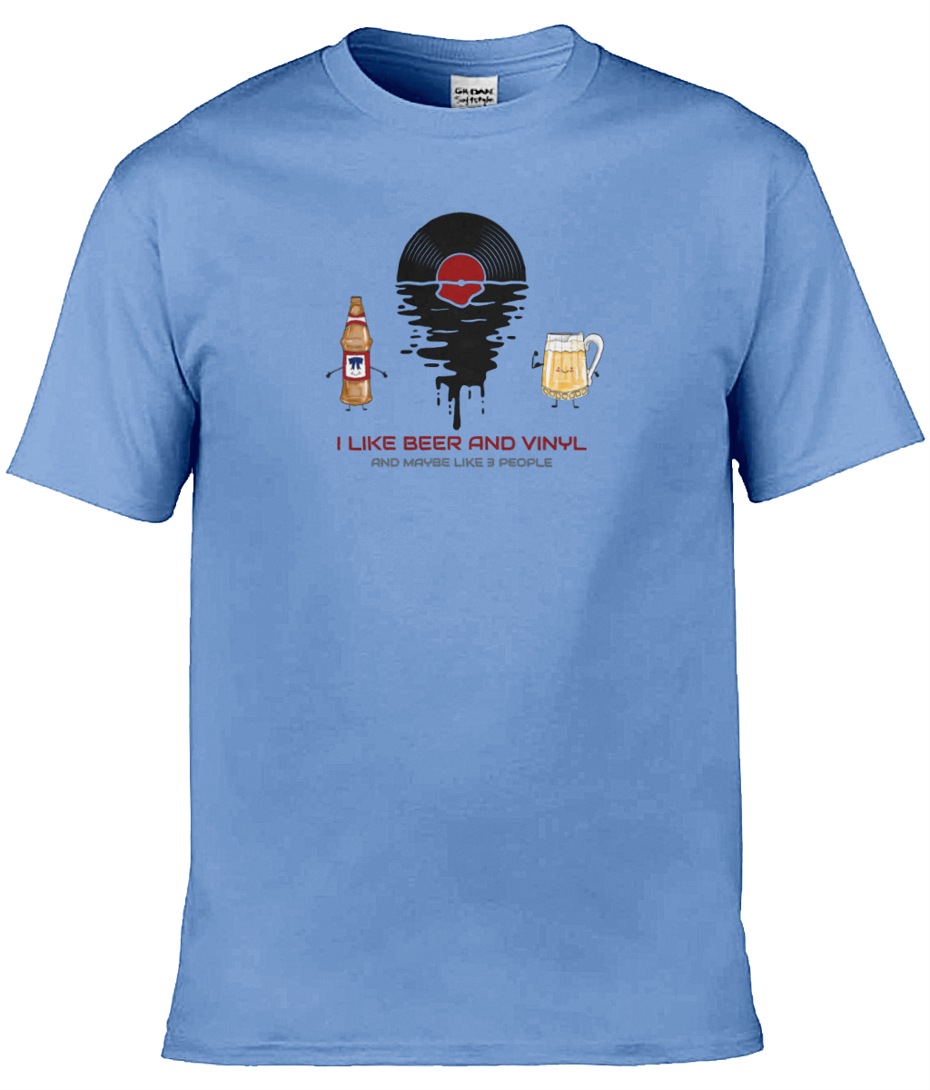 Me gusta la cerveza y el vinilo - 4 - Camiseta Gildan Softstyle 