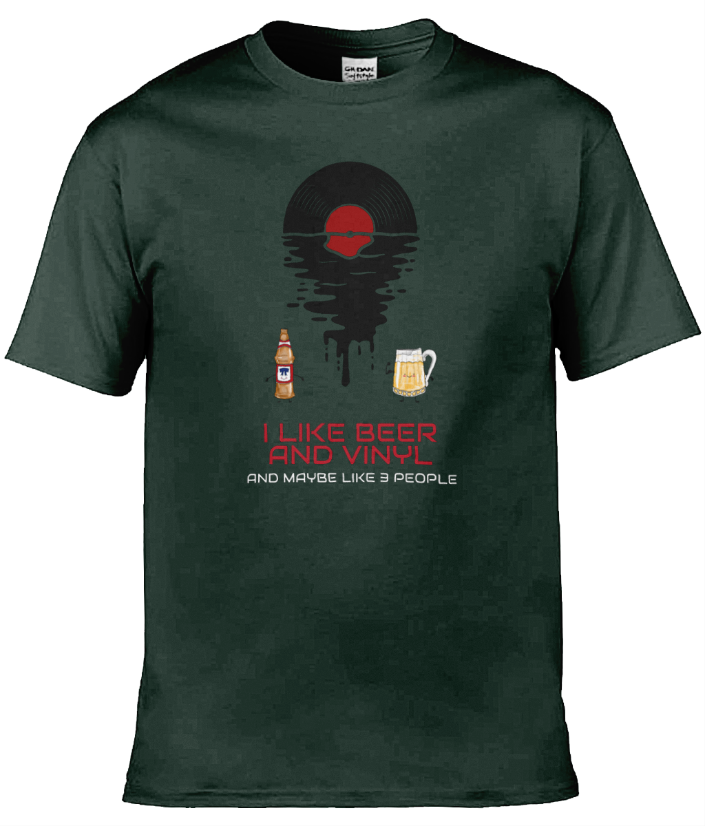 I Like Beer & Vinyl - 3 - Gildan Softstyle T-Shirt