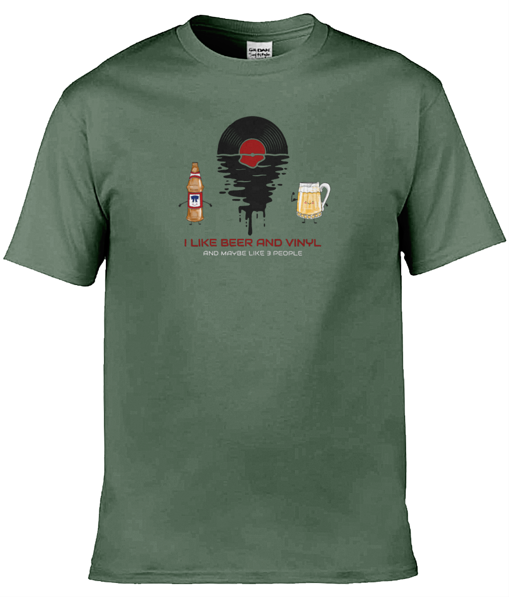 I Like Beer & Vinyl - 5 - Gildan Softstyle T-Shirt