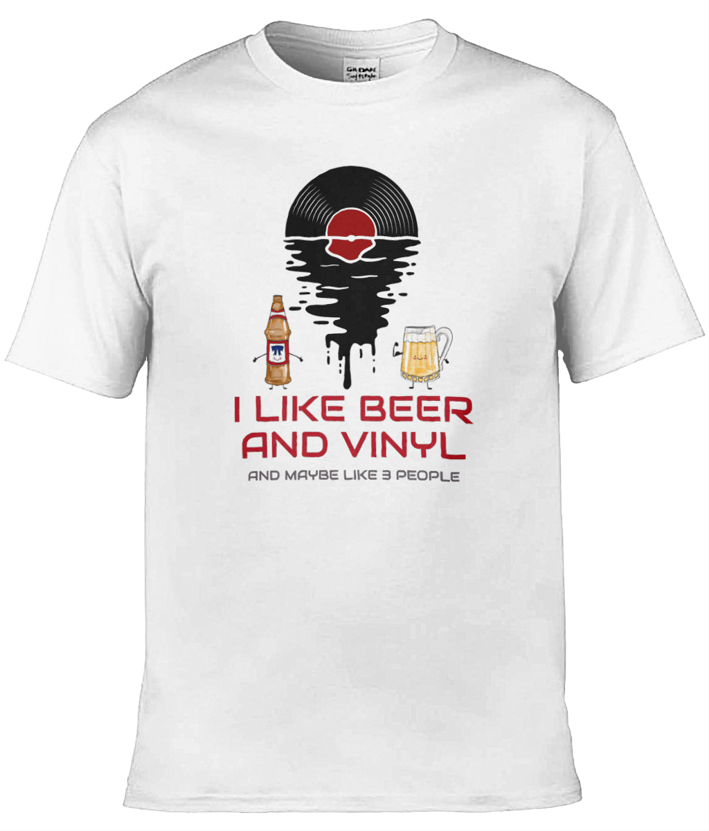 I Like Beer & Vinyl - Gildan Softstyle T-Shirt